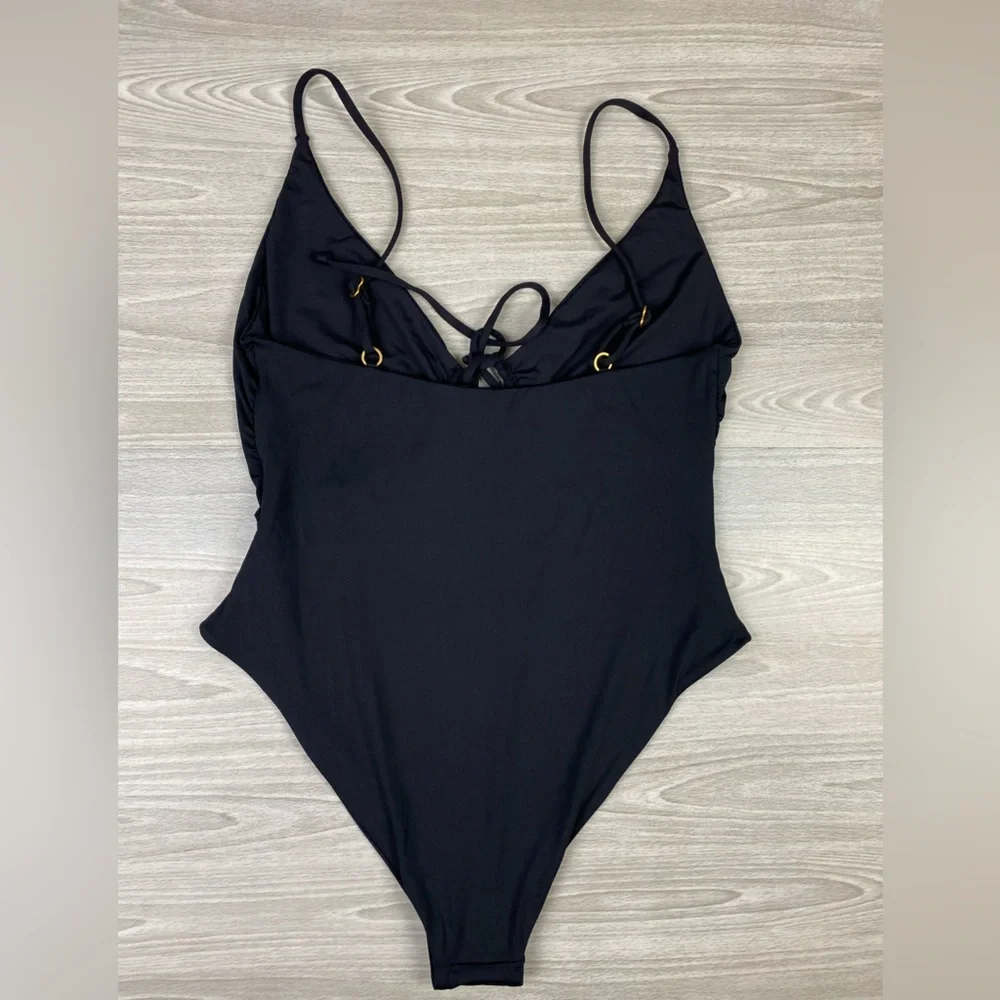 LSPACE Piper Classic One-Piece Swimsuit Tie Keyhole Black Size XS - Picture 11 of 15